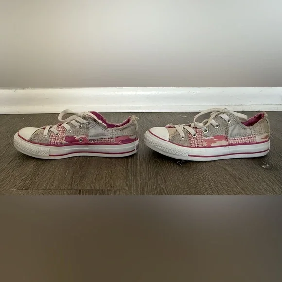 Converse Patchwork Low Top Sneakers Pink Beige Converse All Star | Size 6 - Picture 3 of 7